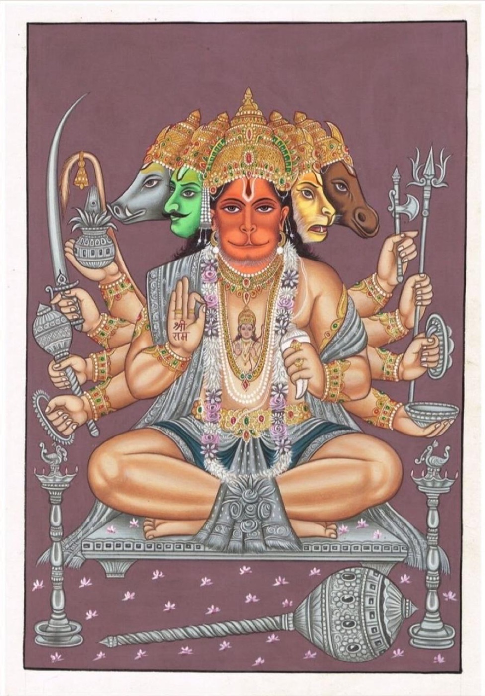 Panchamukhi Hanuman, the five-faced form